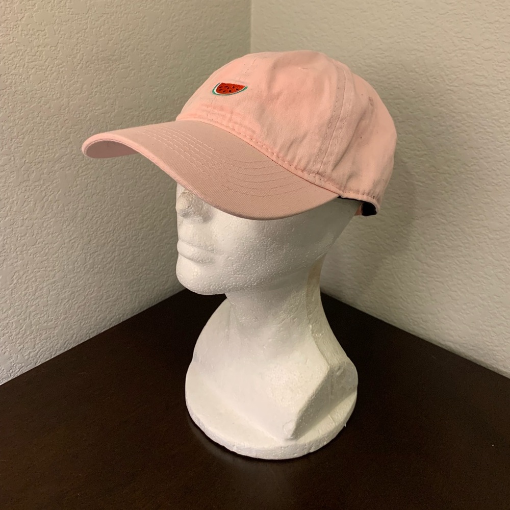Watermelon embroidered cotton Pink baseball cap